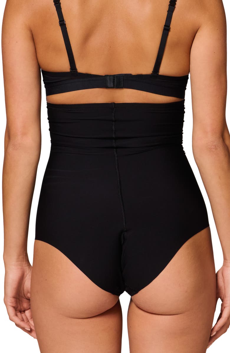 Simone Perele Story High Waist Shaping Briefs, Alternate, color, Black