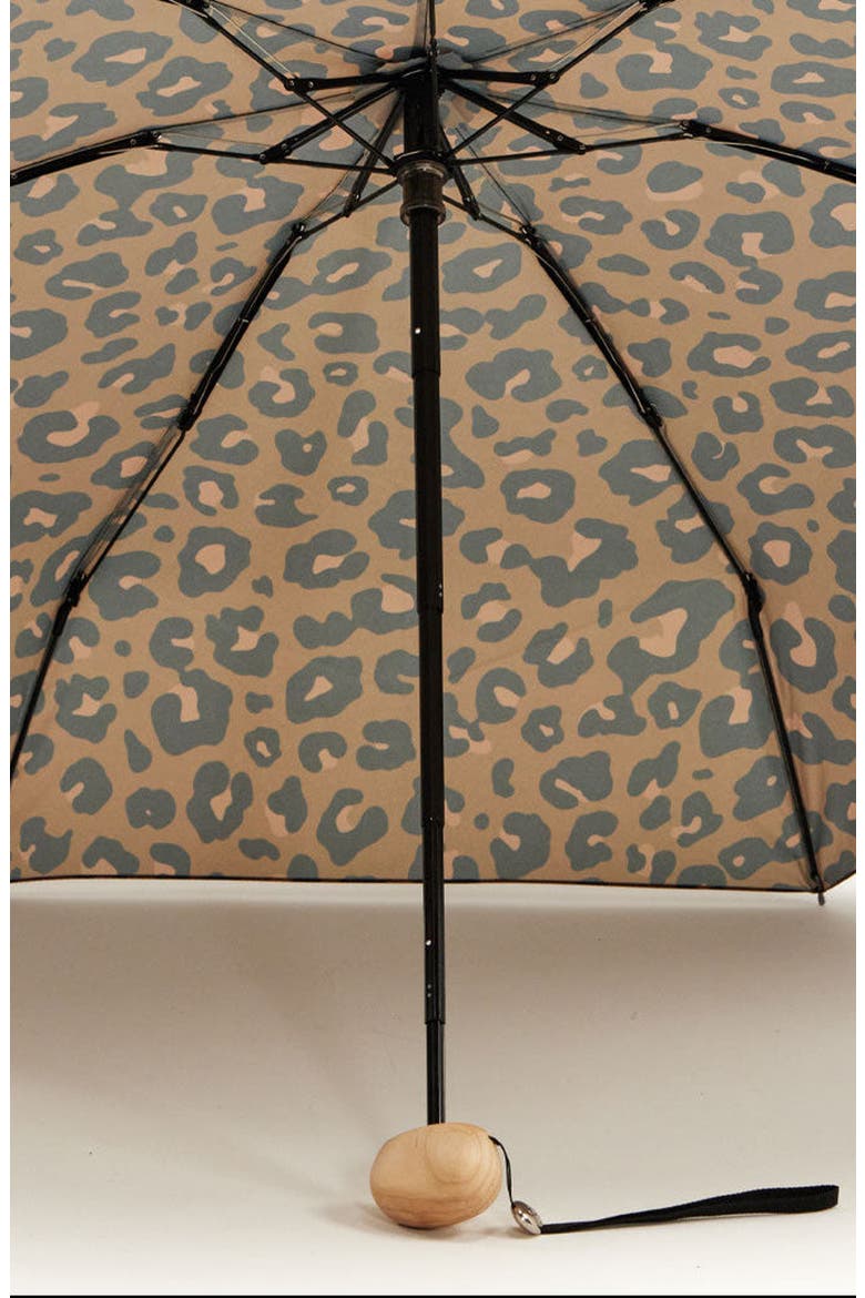 Mini Compact Umbrella, Alternate, color, Leopard