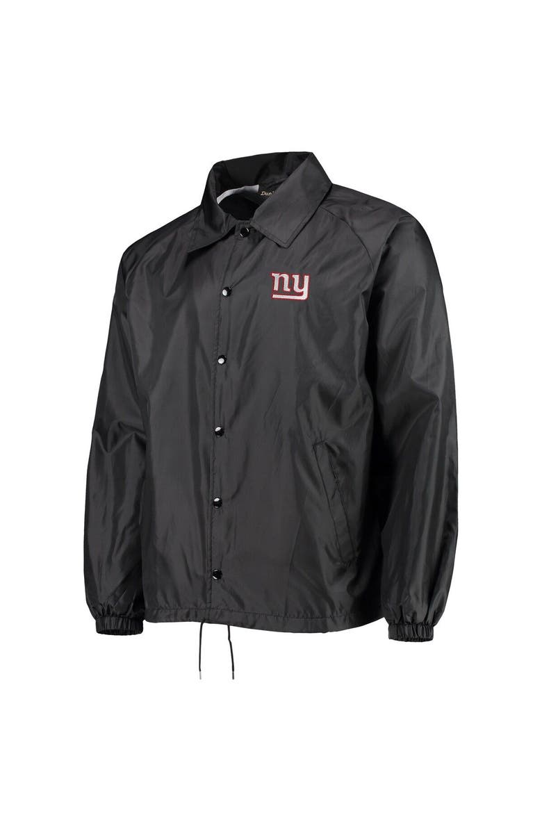 DUNBROOKE Men's Dunbrooke Black New York Giants Coaches Classic Raglan Full-Snap Windbreaker Jacket, Alternate, color, 