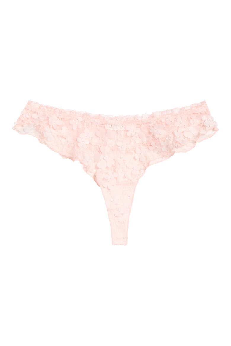Intimately FP Save the Date Low Rise Ruffle Thong, Alternate, color, FLAMINGO FLAMENCO