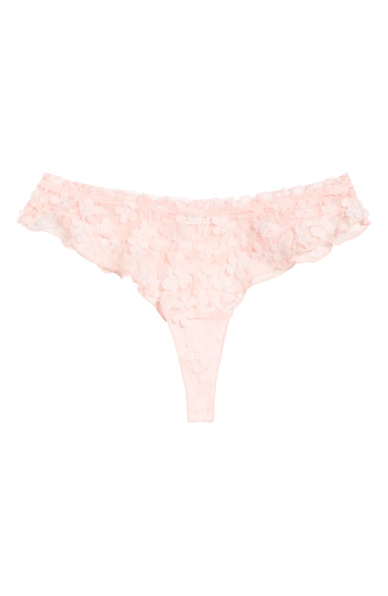 Free People Save the Date Low Rise Ruffle Thog, Alternate, color, Flamingo Flamenco