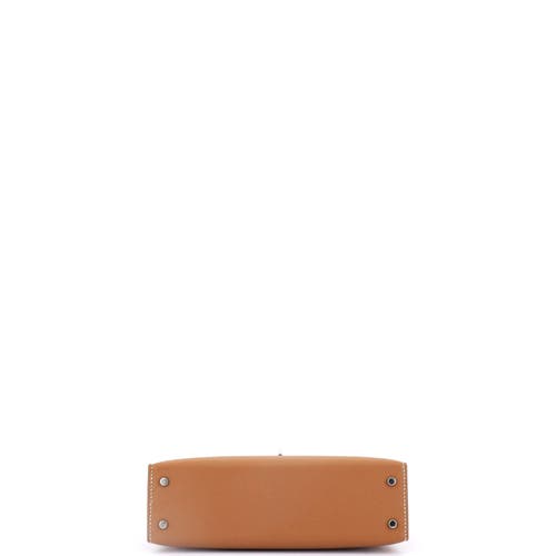 Pre-owned Hermes Hermes Kelly Mini Ii Bag Brown Epsom With Palladium Hardware 20 In Gold