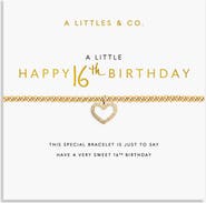 A Littles & Co A Little 'Happy 16th Birthday' Bracelet in Gold-Tone Plating