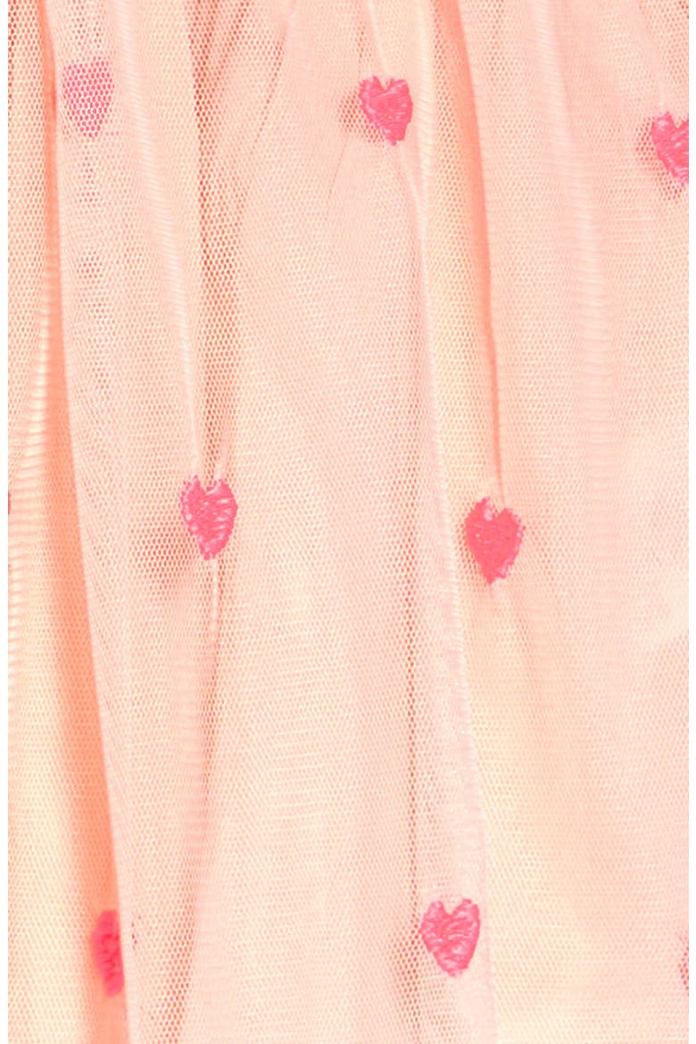 Stella McCartney Heart Embroidered Tulle Dress, Alternate, color, PINK