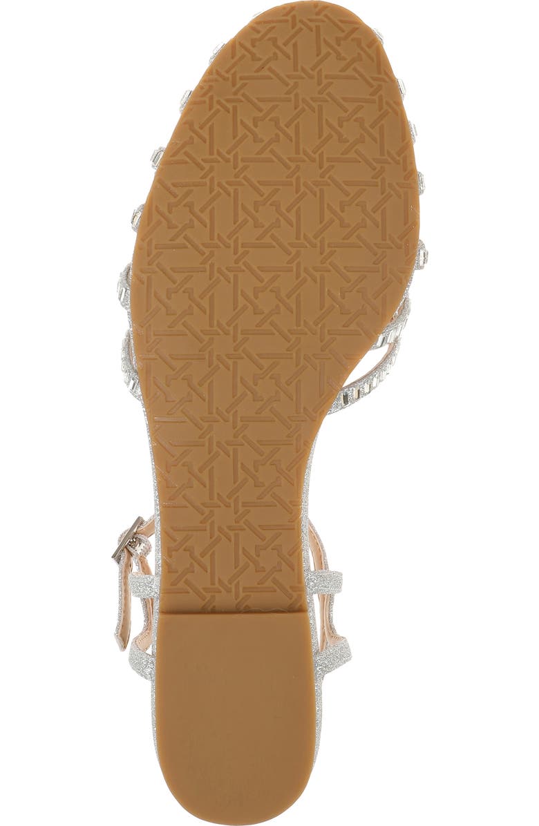 Jewel Badgley Mischka Perla Ankle Strap Flat, Alternate, color,