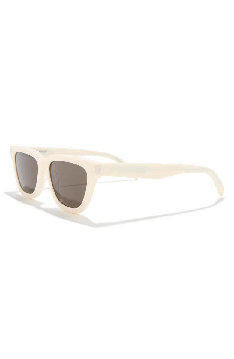 Saint Laurent 53mm Cat Eye Sunglasses, Alternate, color, Ivory Ivory Grey