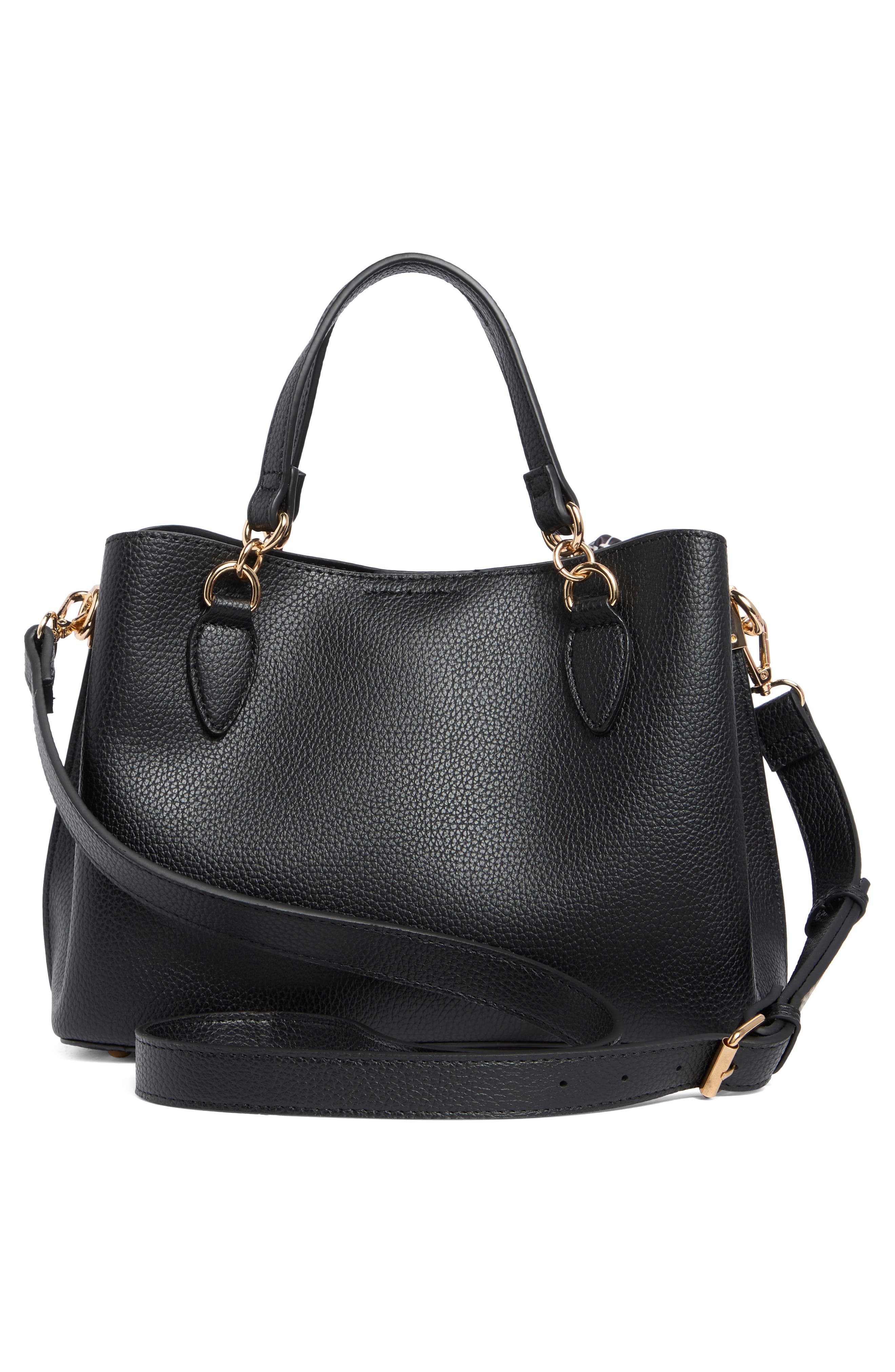 Nanette Lepore Bellamy Triple Compartment Satchel, Alternate, color, Black - Heart Geo Black