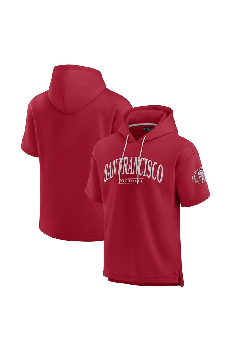 Unisex Fanatics  Scarlet San Francisco 49ers Elements Ready Short Sleeve Pullover Hoodie, Alternate, color, Scarlet