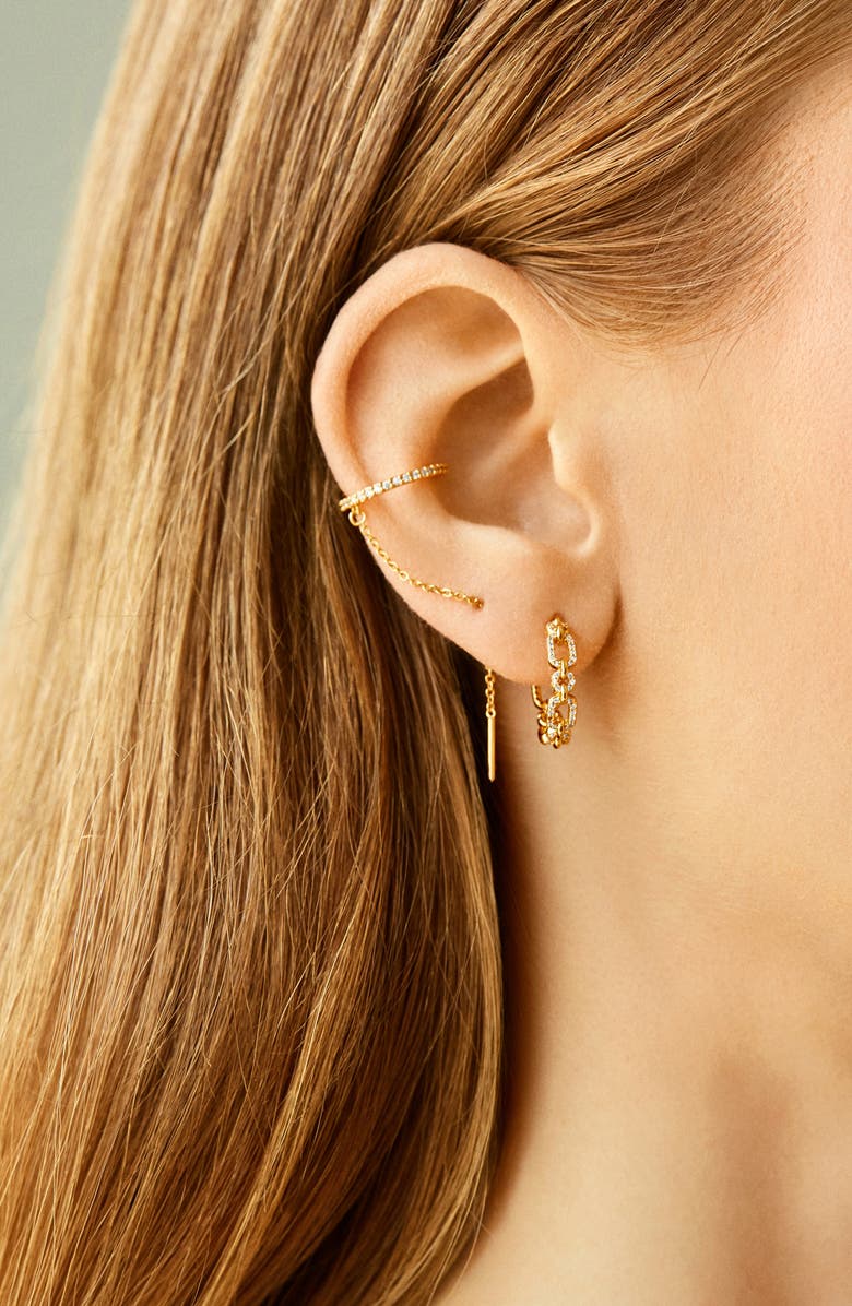 BaubleBar Daisy Hoop Earrings, Alternate, color,