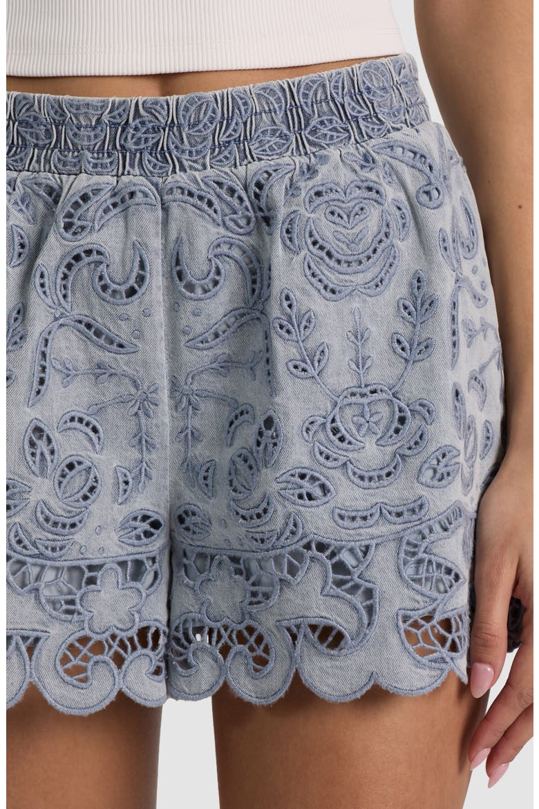 Kenley Eyelet Shorts, Alternate, color, SIERRA LIGHT BLUE