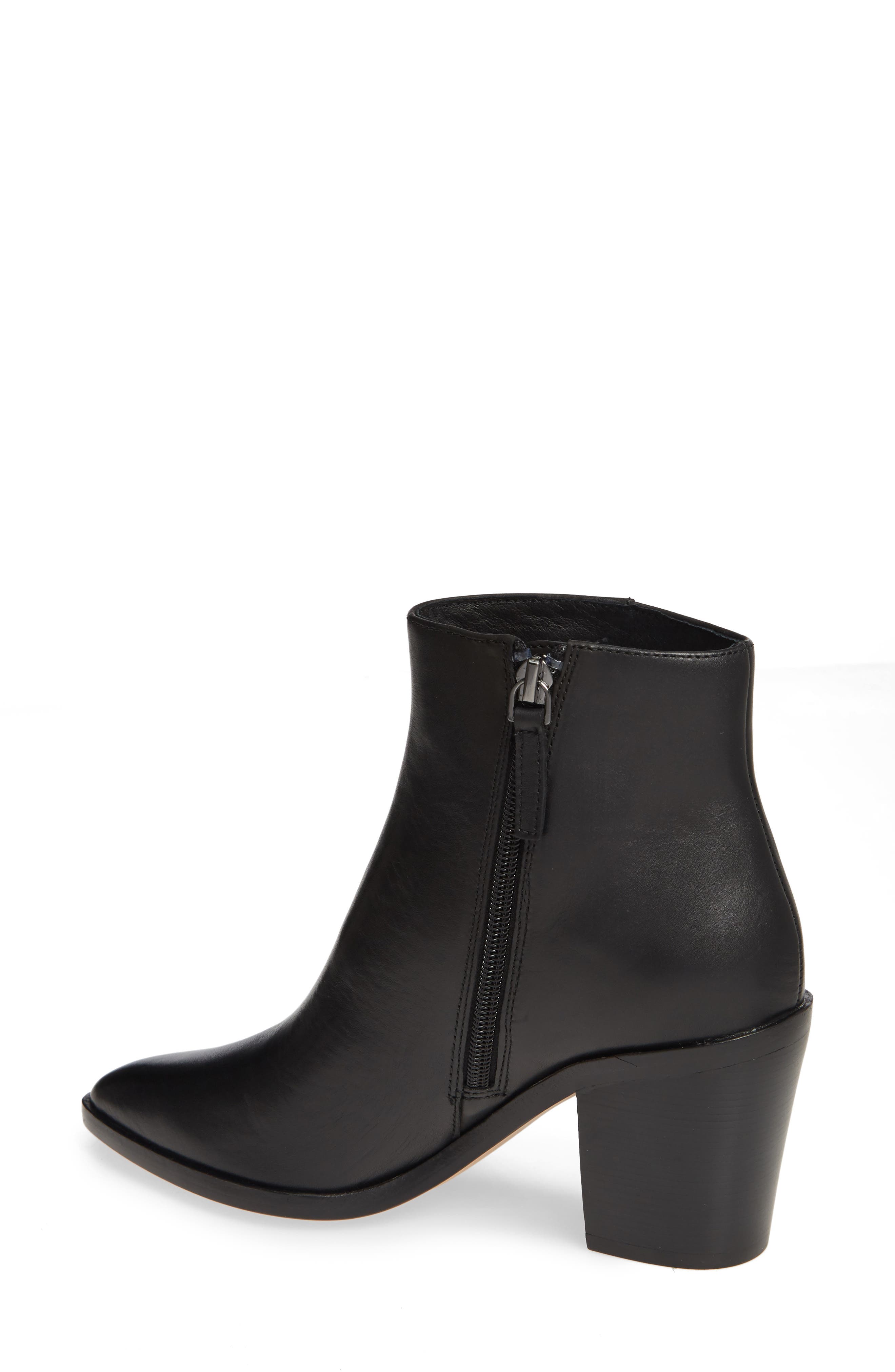 Blake Block Heel Bootie, Alternate, color, BLACK LEATHER
