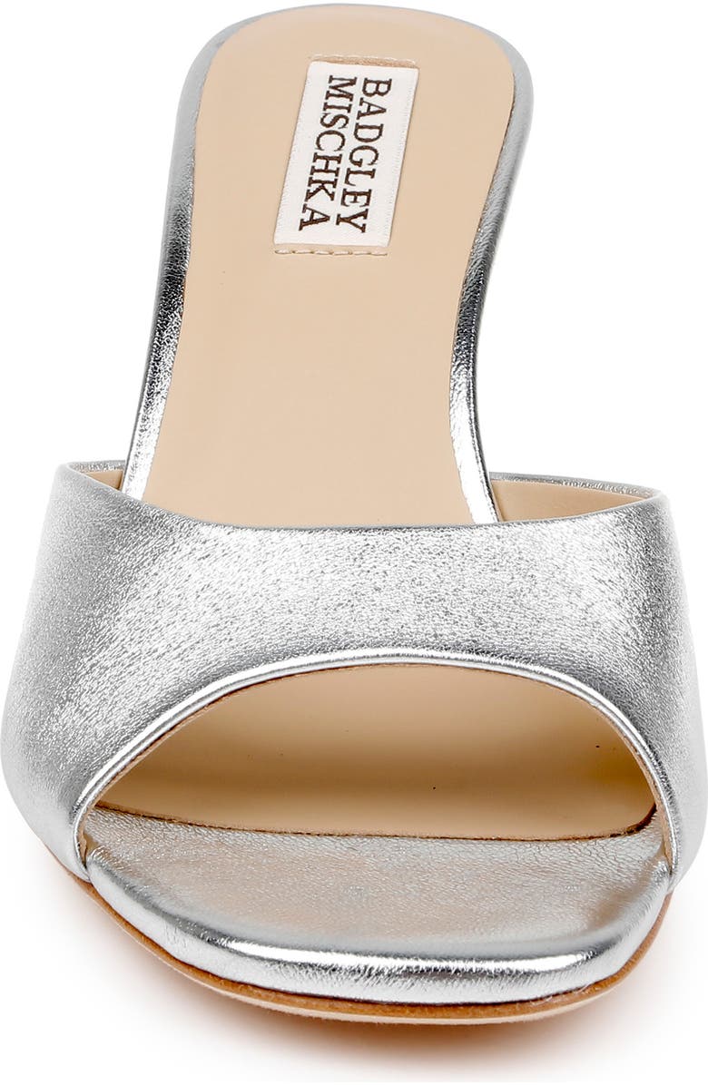 Badgley Mischka Collection Draya Sandal, Alternate, color, Silver Leather