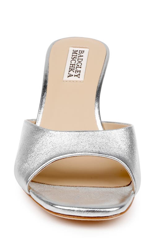 Shop Badgley Mischka Collection Draya Sandal In Silver Leather