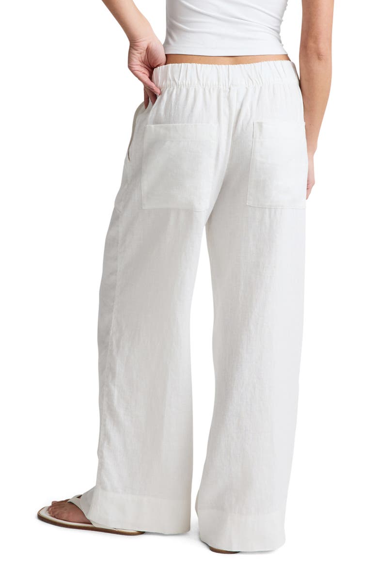 Softwash Wide Leg Linen Pants, Alternate, color, WHITE