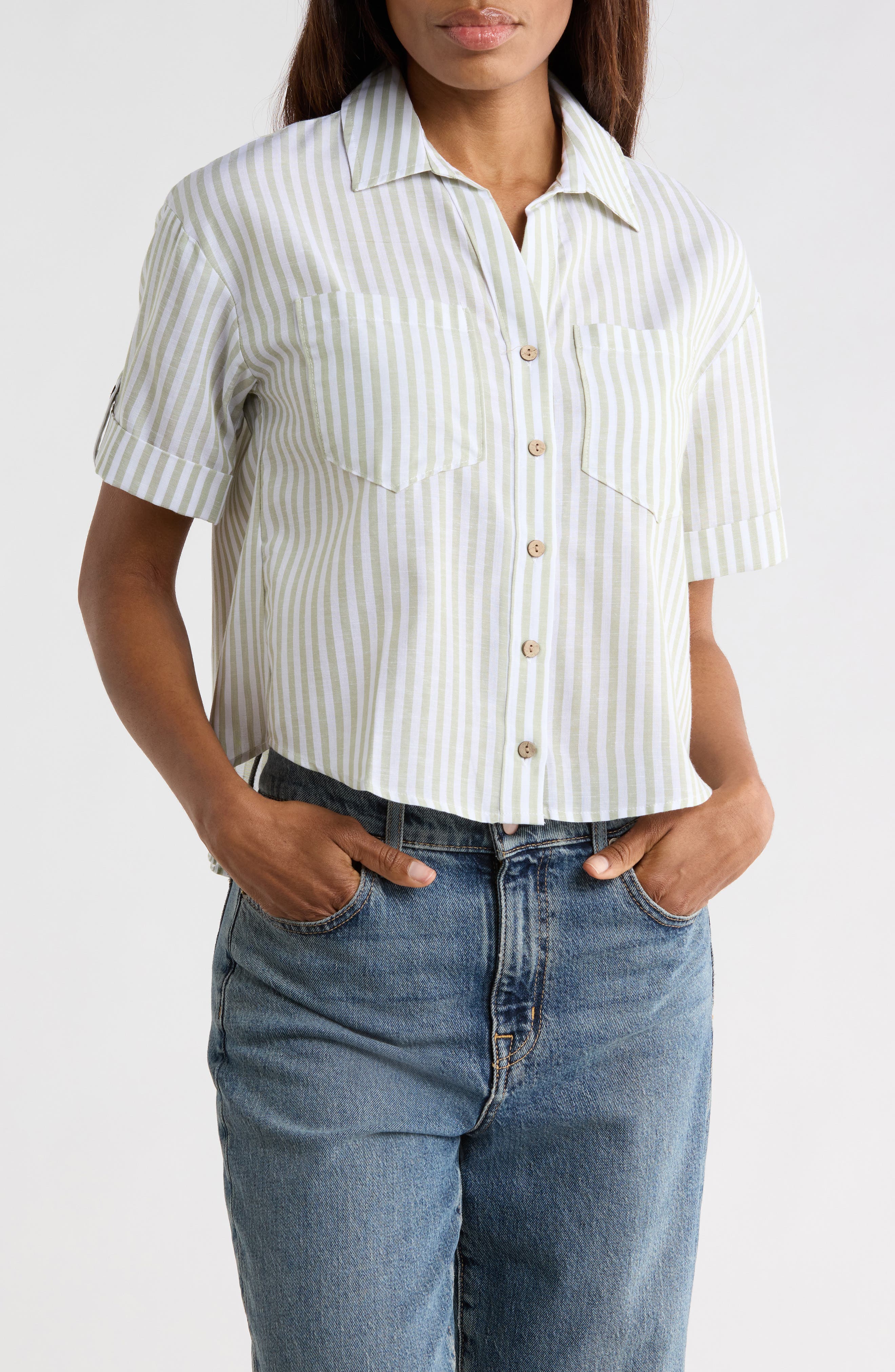 Stripe Camp Shirt - image 3