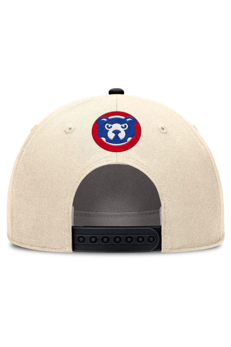 Men's Nike Natural/Black Chicago Cubs Cooperstown Collection Rise Adjustable Hat, Alternate, color, Natural