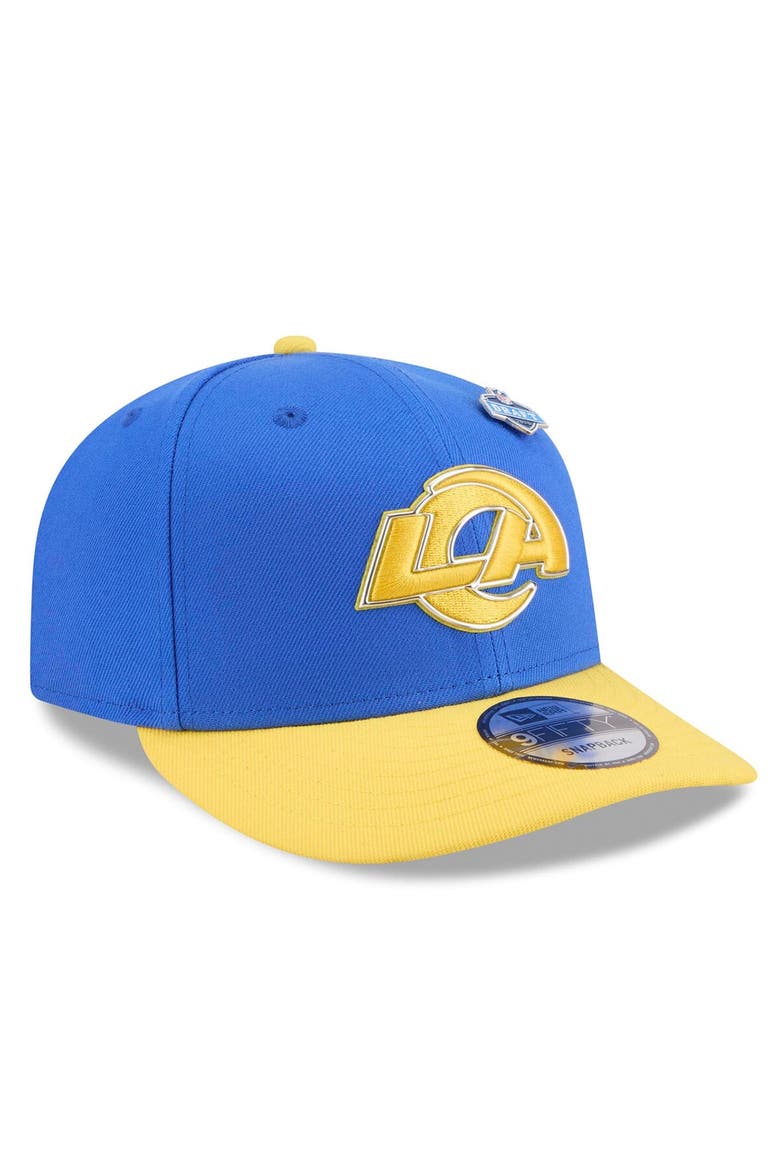 Men's New Era Royal/Gold Los Angeles Rams 2026 NFL Draft On-Stage 9FIFTY Snapback Hat, Alternate, color, Royal