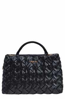 bebe Luca Medium Woven Satchel