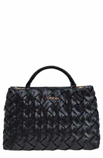 bebe Luca Medium Woven Satchel
