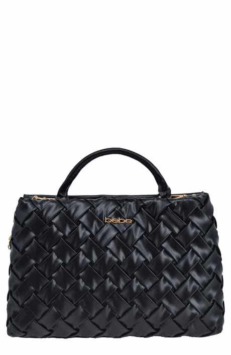 bebe Luca Medium Woven Satchel
