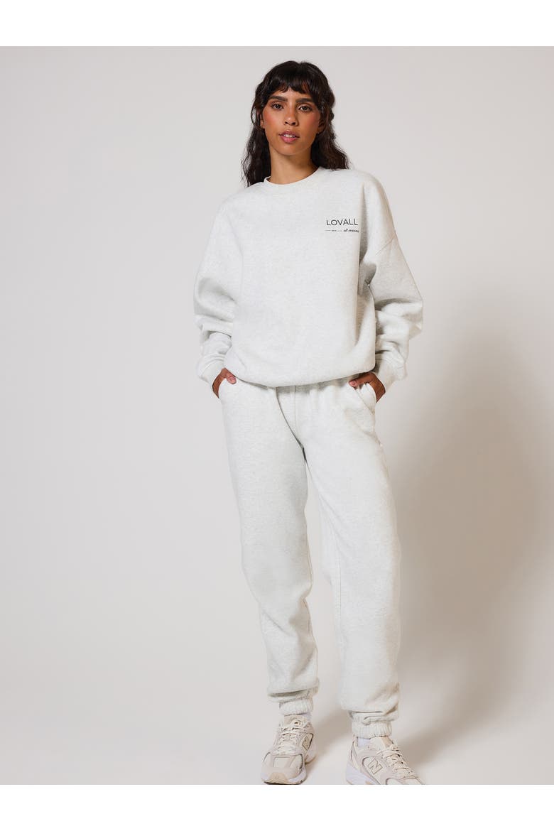 Cuffed Relaxed Fit Joggers, Alternate, color, Light Grey Marl