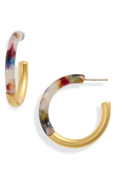 Small Half Acetate Hoop Earrings