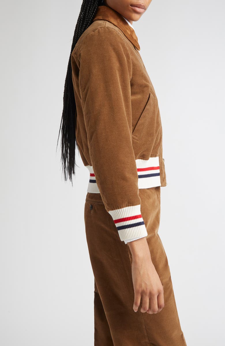 Corduroy Crop Down Bomber Jacket