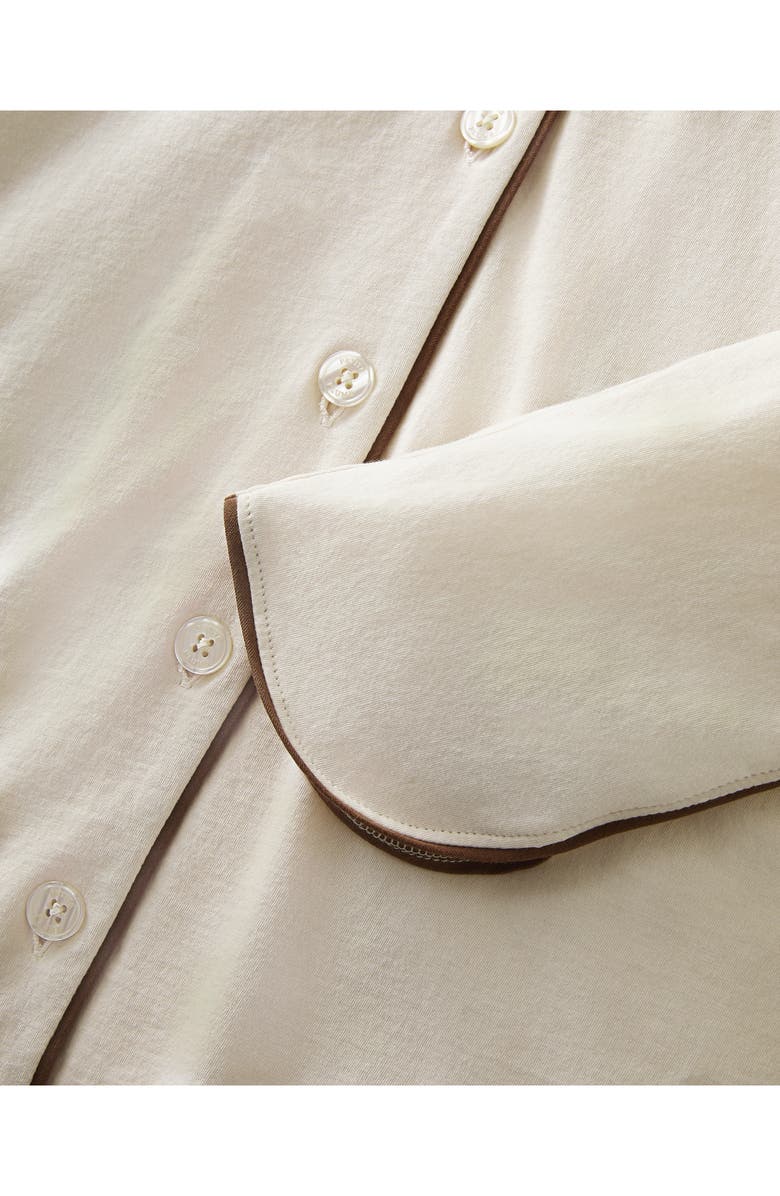 Petite Plume Featherweight Pima Cotton Pajamas, Alternate, color, White