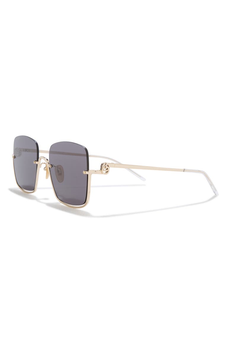 54mm Square Sunglasses, Alternate, color, GOLD GOLD GREY