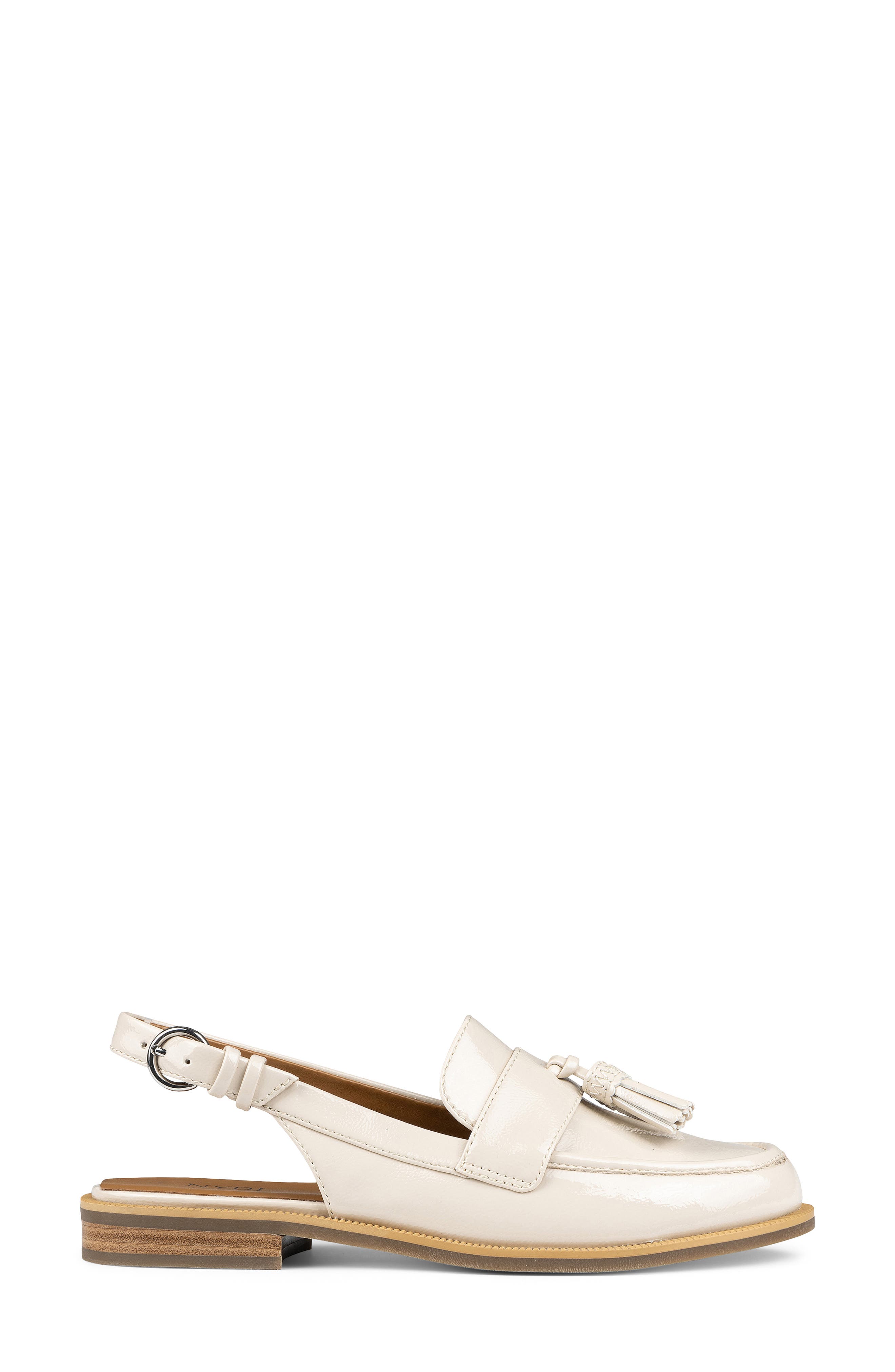 Audrina Slingback Tassel Loafer, Alternate, color, OFF WHITE