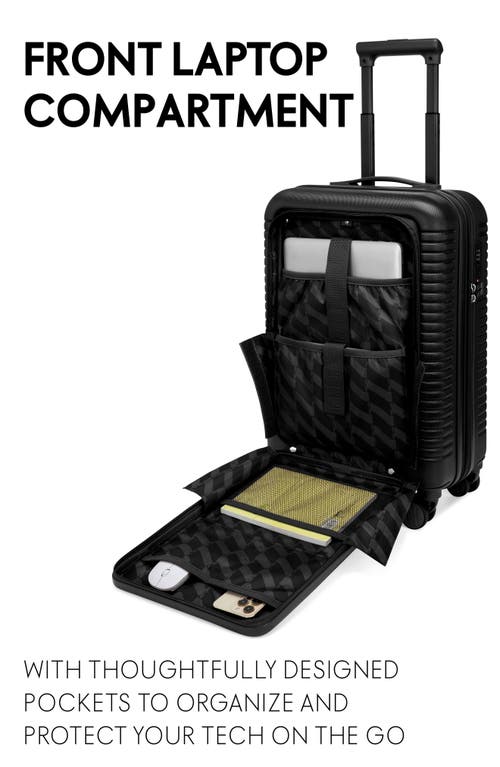 Elle Escape Expandable Carry On Suitcase With Front Laptop Pocket In Black