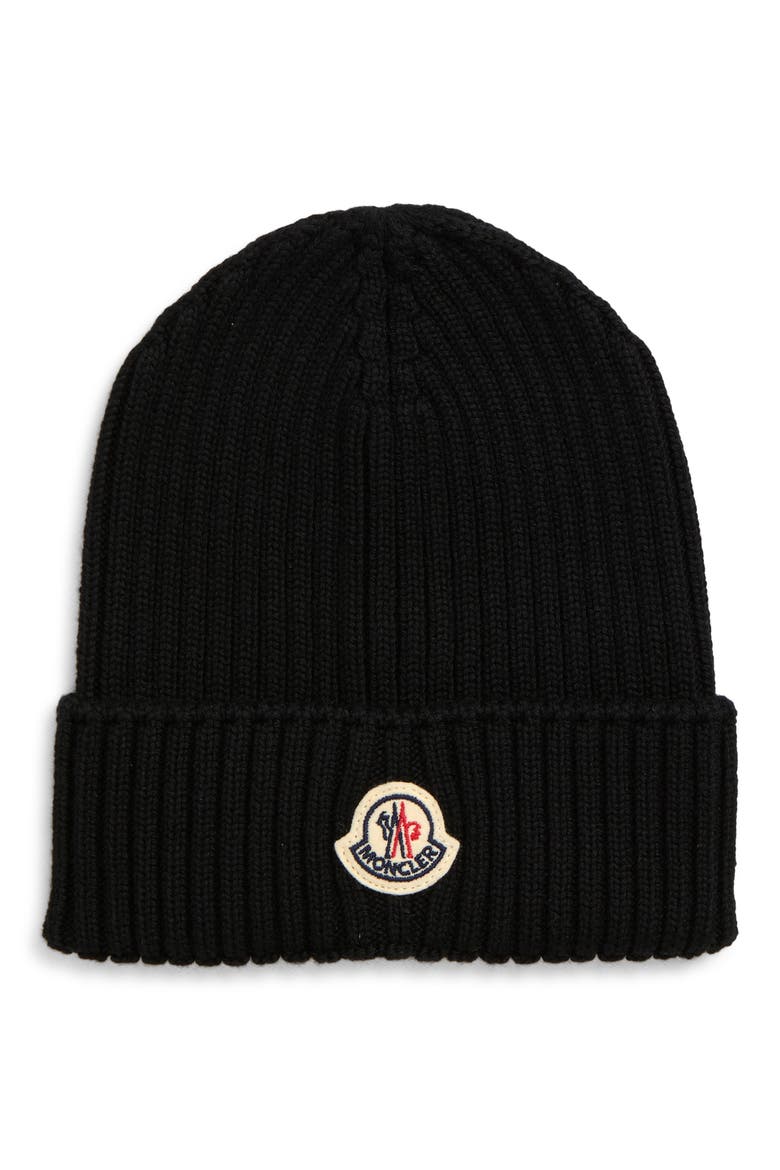 Virgin Wool Beanie, Main, color, BLACK