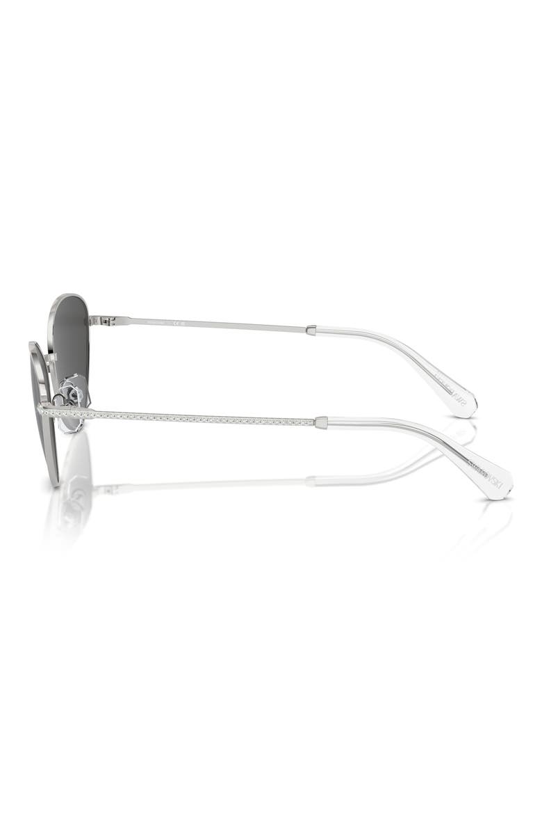 58mm Cat Eye Sunglasses, Alternate, color, DARK GREY