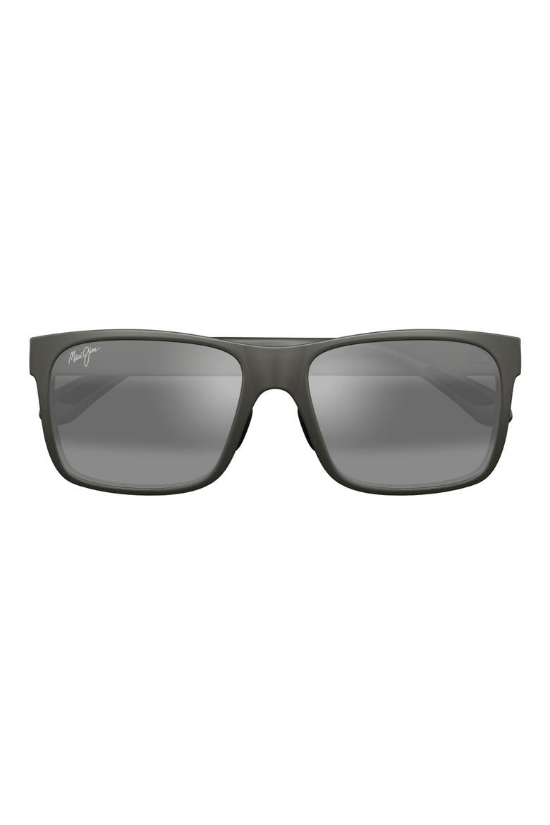 Red Sands 59mm PolarizedPlus2® Square Sunglasses, Main, color, GREEN/ NEUTRAL GREY