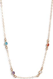 Set & Stones Multibirthstone Station Necklace