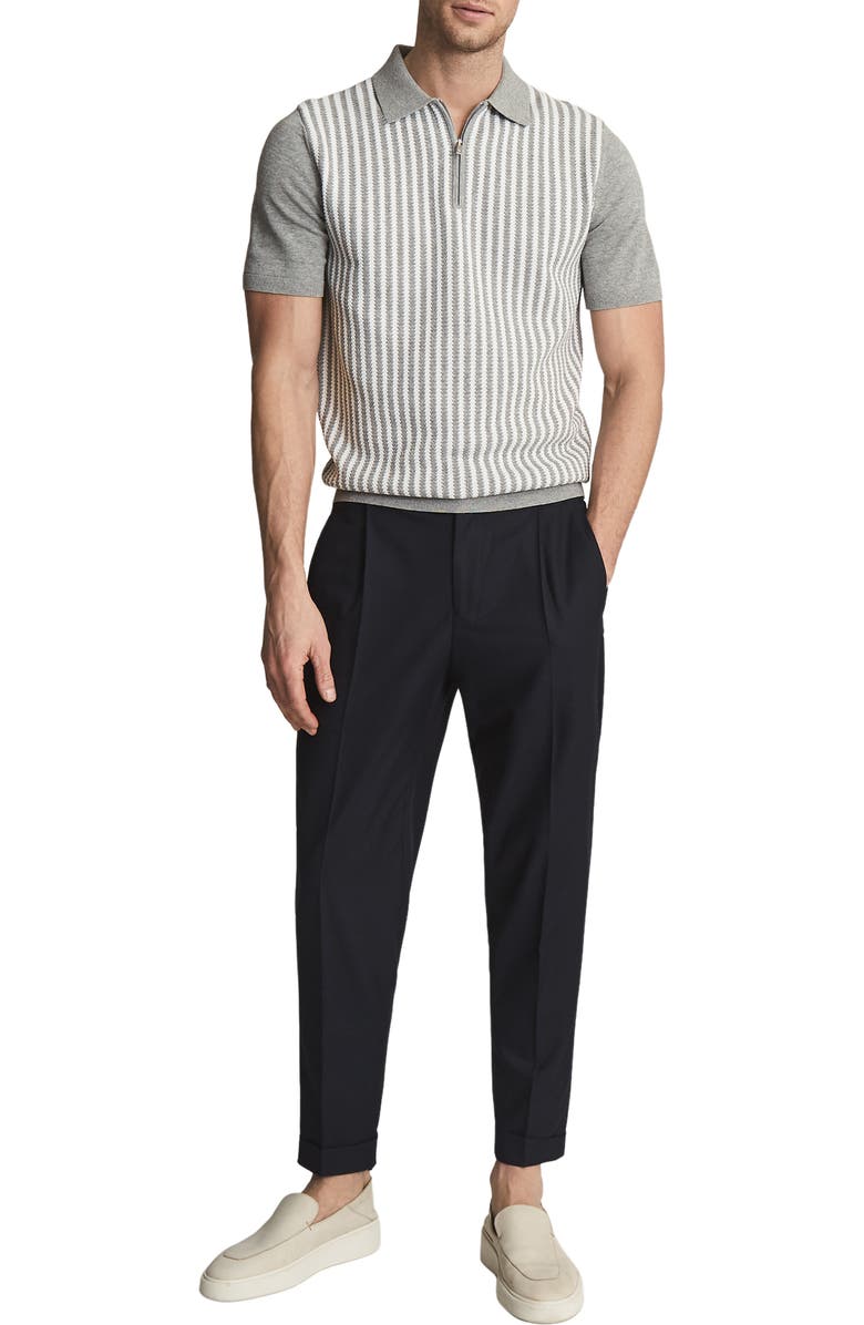 Reiss Clifford Zip Neck Polo, Alternate, color, 