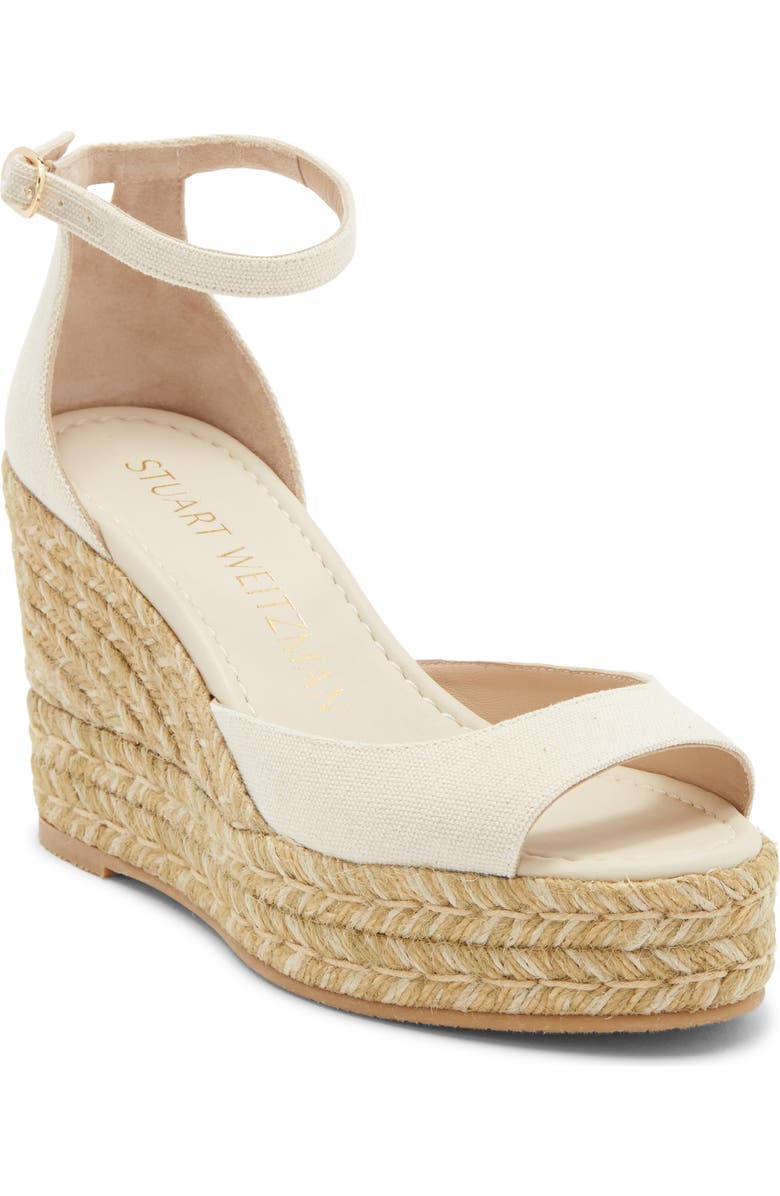 Stuart Weitzman Distia Espadrille Wedge Sandal, Main, color, Natural