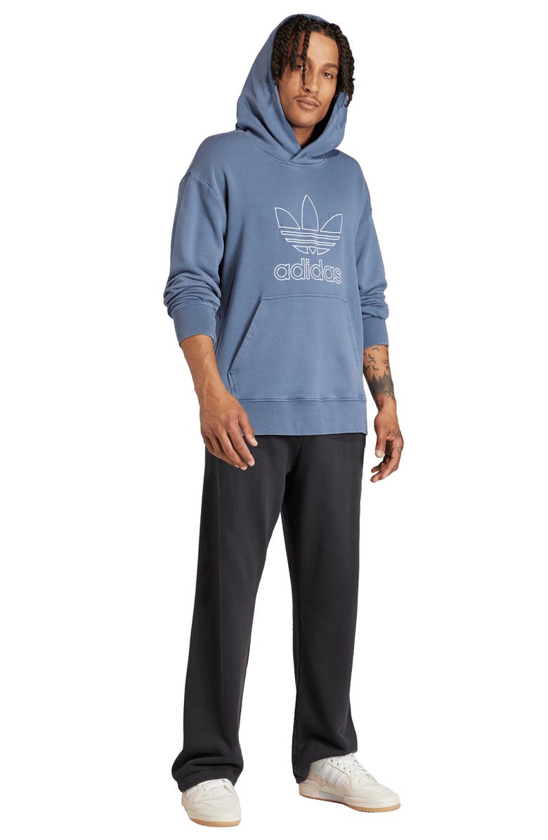 adidas Adicolor Trefoil Outline Cotton French Terry Hoodie, Alternate, color,