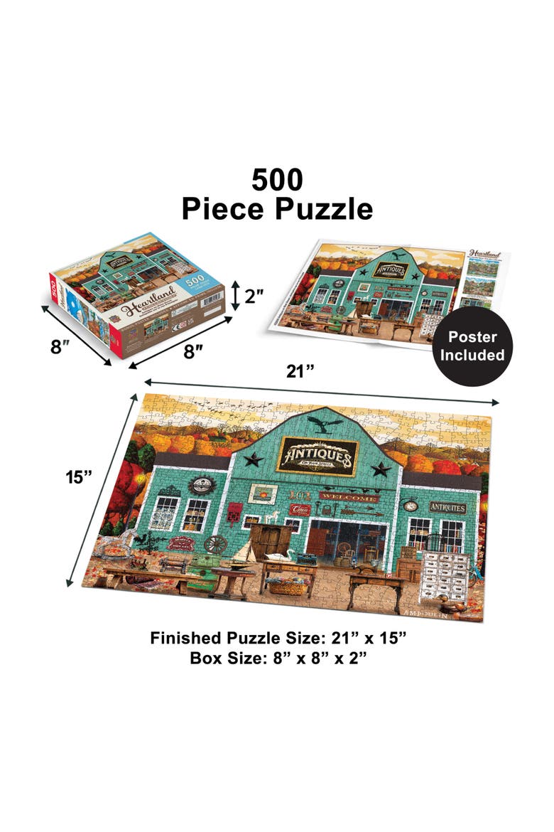 Antiques on Main Street 500 Piece Puzzle, Alternate, color, Multicolor