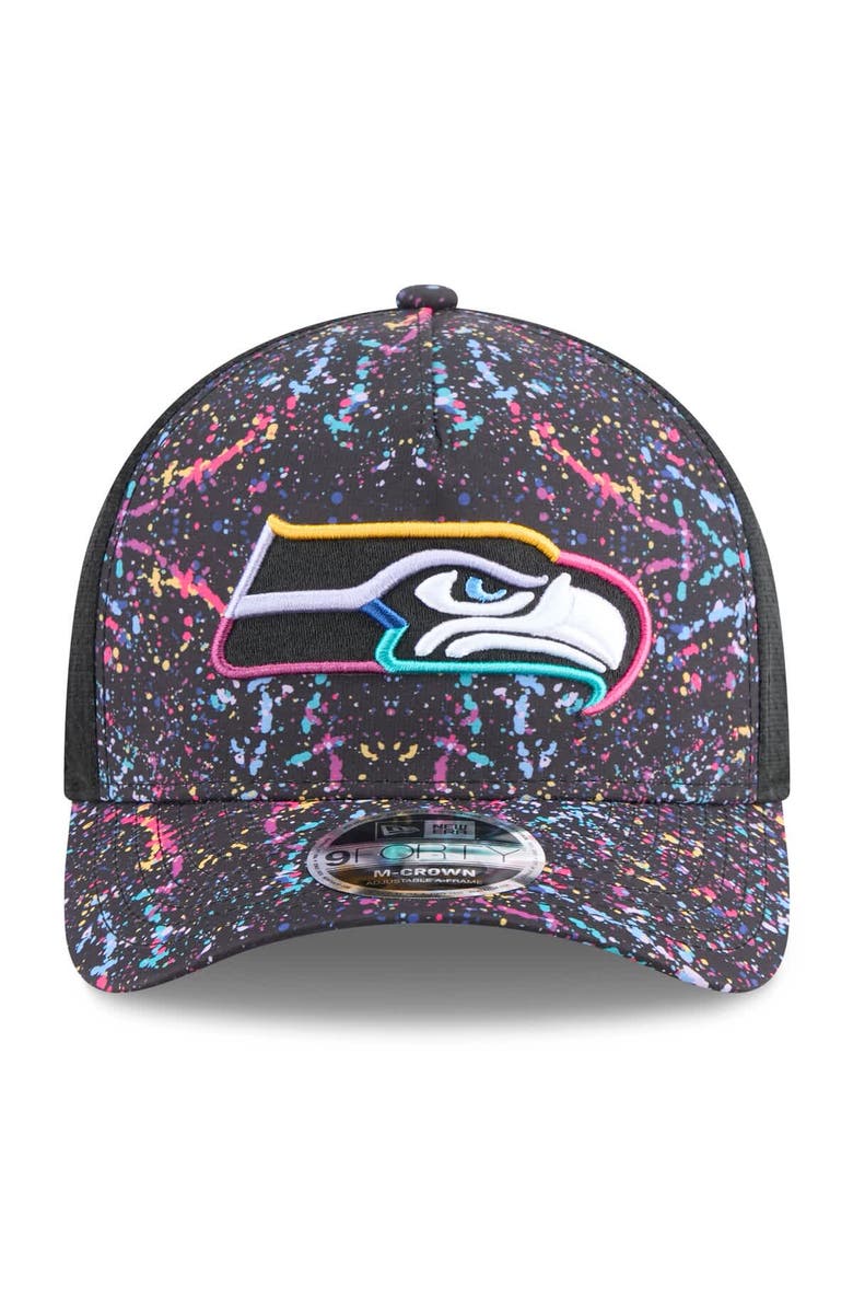 New Era Men's New Era Black Seattle Seahawks 2025 NFL Crucial Catch 9FORTY Adjustable Hat, Alternate, color, Black
