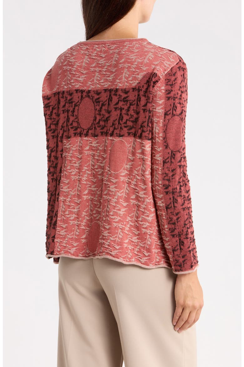 Printed Crewneck Sweater, Alternate, color, PINK