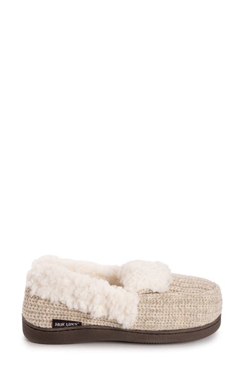 Muk Luks Anais Faux Fur Moccasin Slipper In Brown