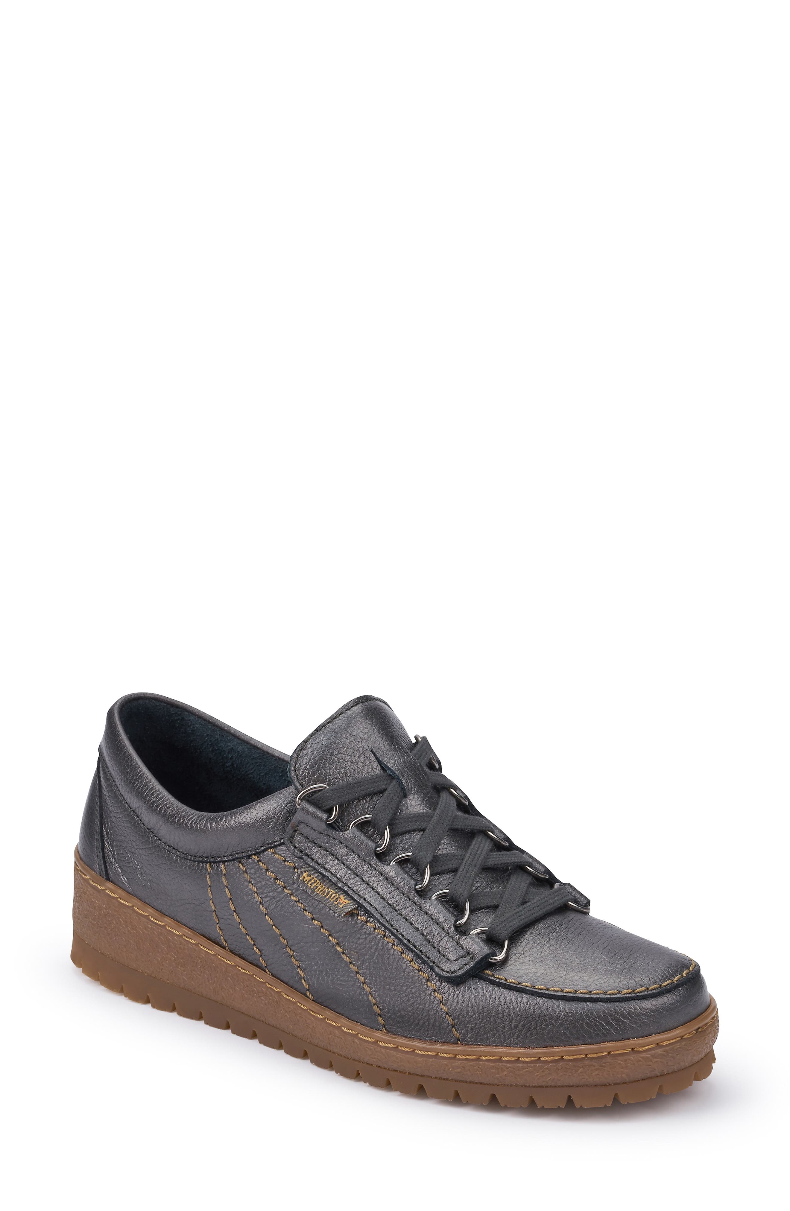 Lady Low Top Sneaker, Main, color, GRAPHITE LEATHER