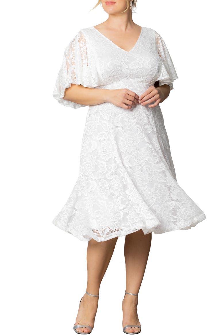 Genevieve Stretch Lace Cocktail Dress, Alternate, color, PEARL