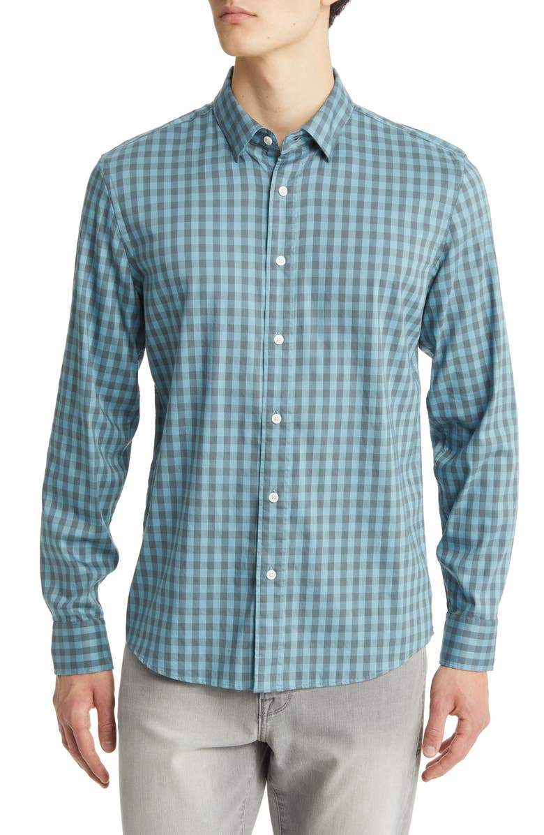 Faherty Movement Gingham Check Button-Up Shirt, Main, color,