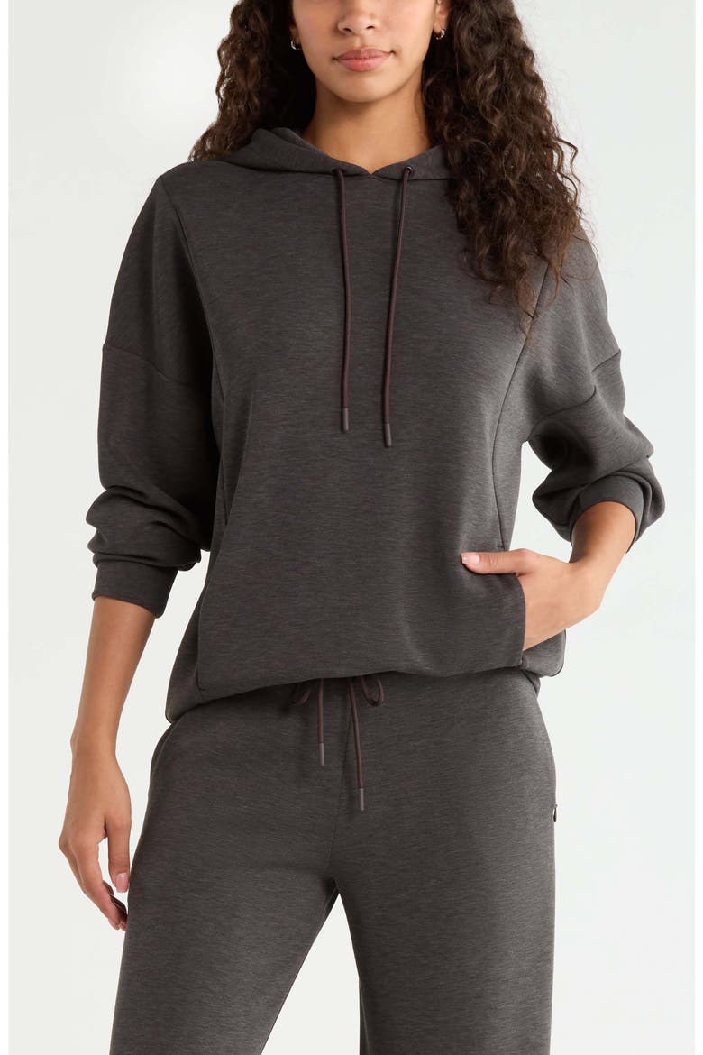 Soft Luxe Relaxed Hoodie, Main, color, BROWN MOLE HEATHER