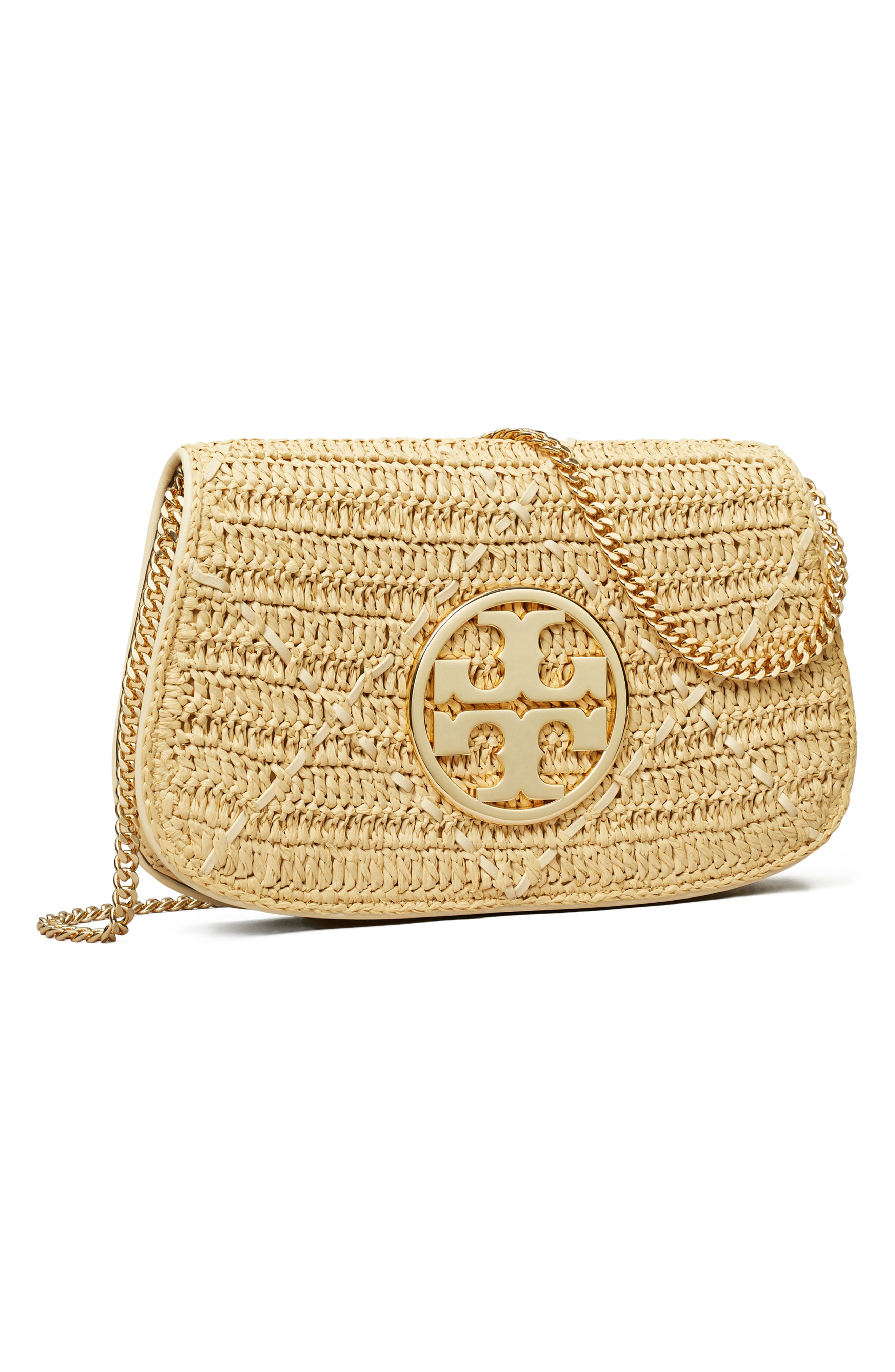 Tory Burch Reva Raffia Clutch, Alternate, color, 