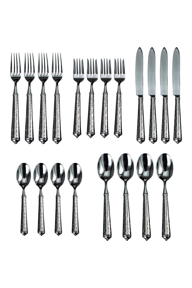 Leopardo 20-Piece Flatware Set, Alternate, color, SILVER