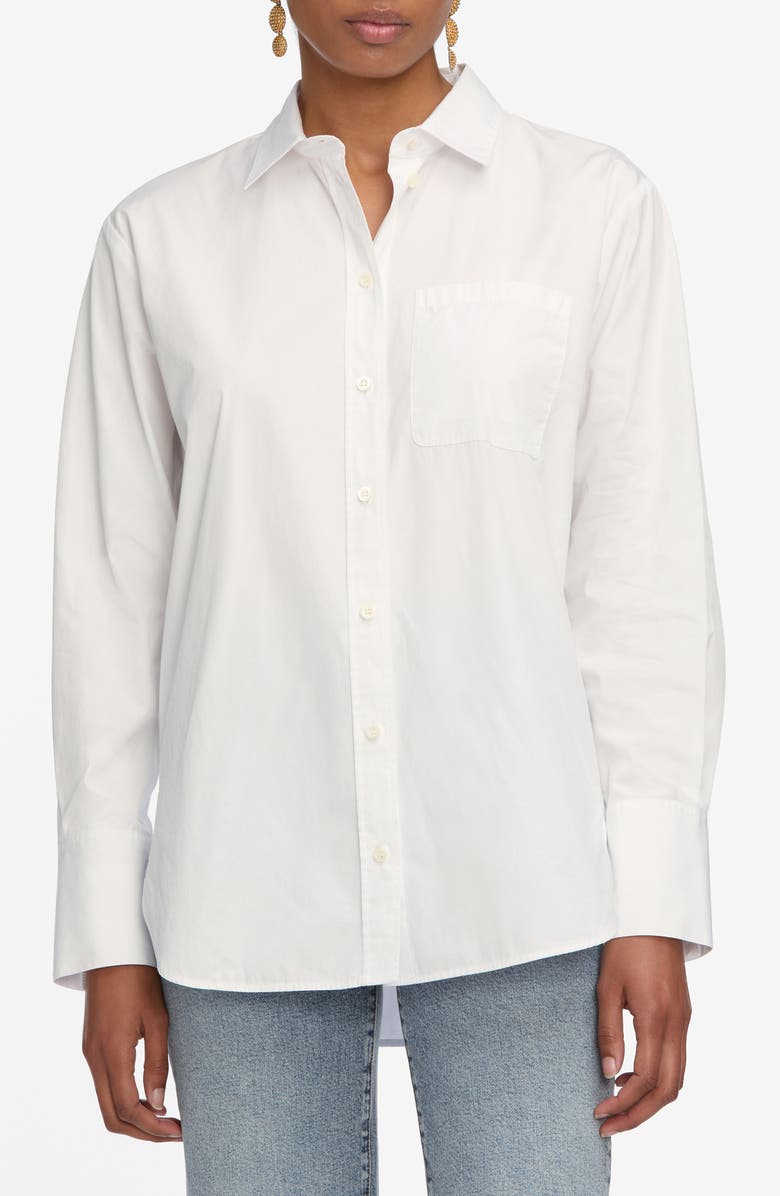 FRAME The Boy Cotton Button-Up Shirt, Main, color, White