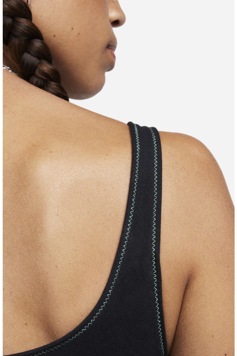 Logo Embroidered Bodysuit, Alternate, color, BLACK